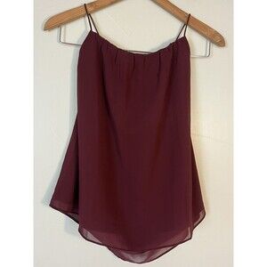 Banana Republic Pinot Noir Camisole Tank Adjustable Criss Cross Tie Closure SZ S